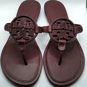 Tory Burch metal Miller embellished sandal NEW